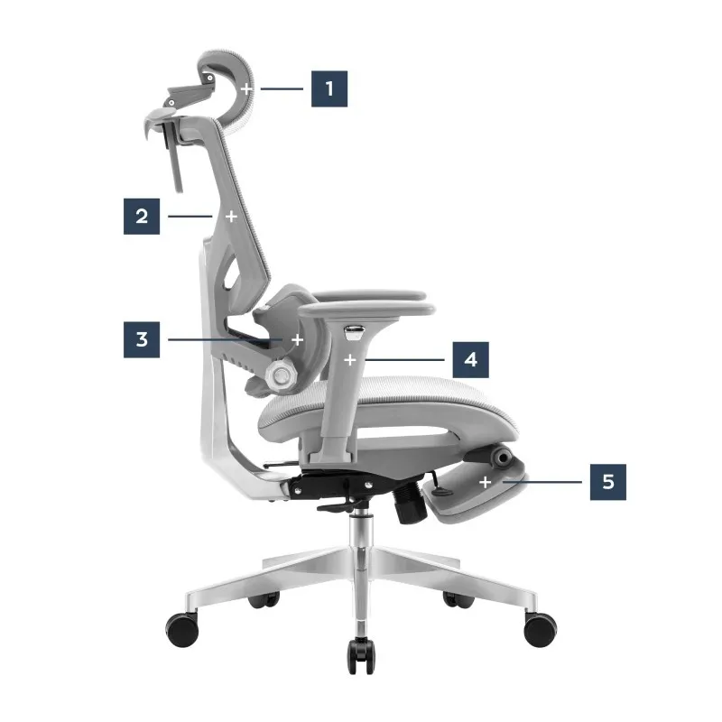 Fotel ergonomiczny Expert 8.7 Grey Mesh 14