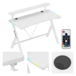 Biurko gamingowe Hero 1.9 RGB White 120 cm