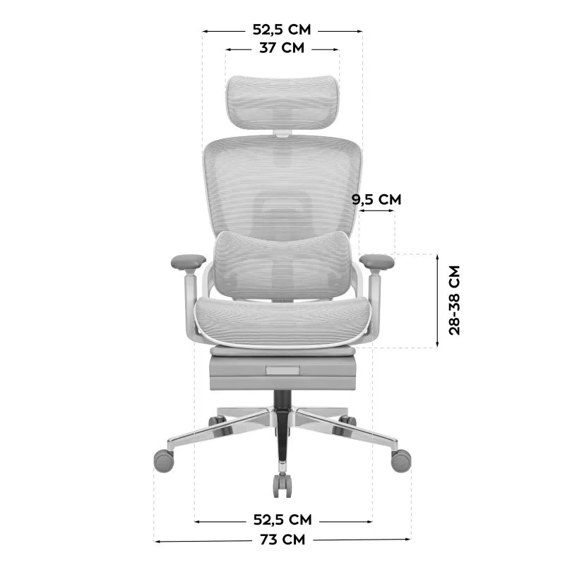 Fotel ergonomiczny Expert 9.3 Grey 10