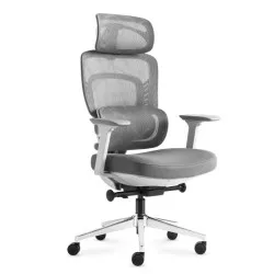 Fotel biurowy z masażem Visioner 6.1 w kolorze szarym, ergonomiczny, Fotele biurowe