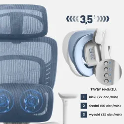 Fotel biurowy z masażem Visioner 6.1 Grey 2