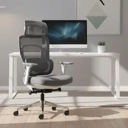 Fotel biurowy z masażem Visioner 6.1 Grey 3