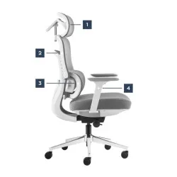 Fotel biurowy z masażem Visioner 6.1 Grey 15