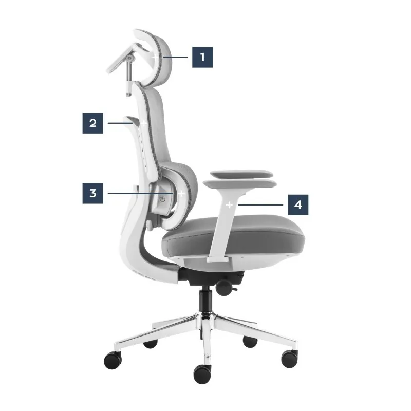 Fotel biurowy z masażem Visioner 6.1 Grey 15