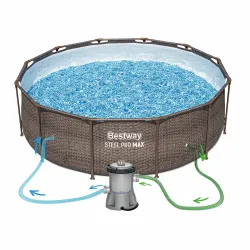 Basen stelażowy 366 x 100 cm, wykonany z wytrzymałego materiału PVC