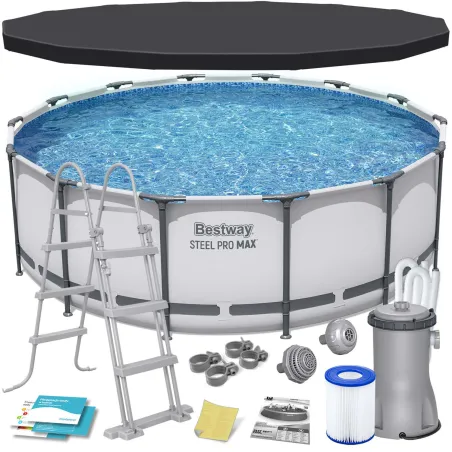 Basen stelażowy 427 x 122 cm 12w1 z wytrzymałego materiału