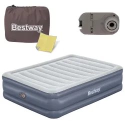 Materac dmuchany 203x152x51 cm z wbudowany pompką elektryczną Bestway 6713I