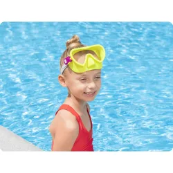 Stylowa żółta maska do pływania, doskonała na basen lub plażę