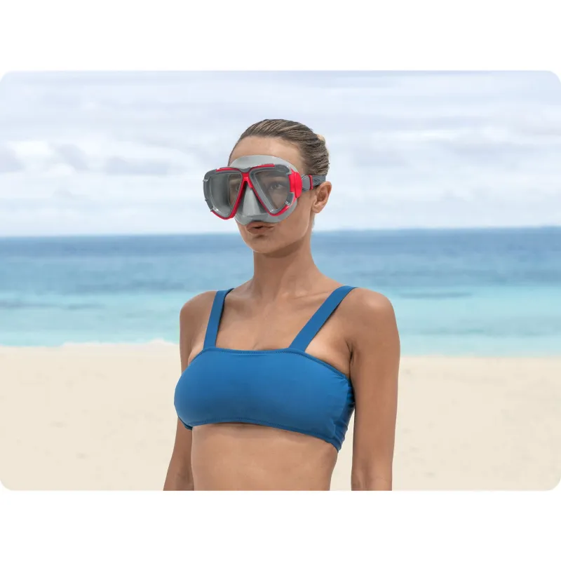Czerwona maska do pływania Bestway 22052, stylowa i funkcjonalna