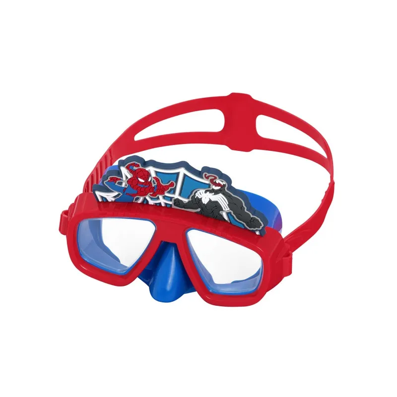 Maska do pływania Spider-Man, wykonana z trwałego materiału, kolorowa i bezpieczna