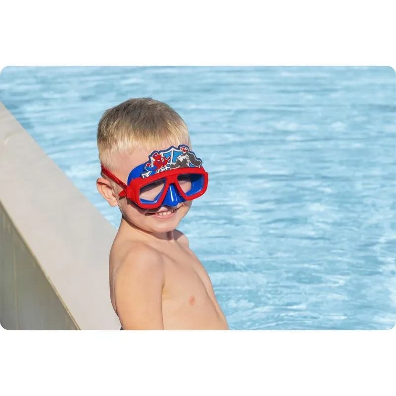 Maska do pływania Spider-Man, idealna do zabawy w basenie lub nad morzem