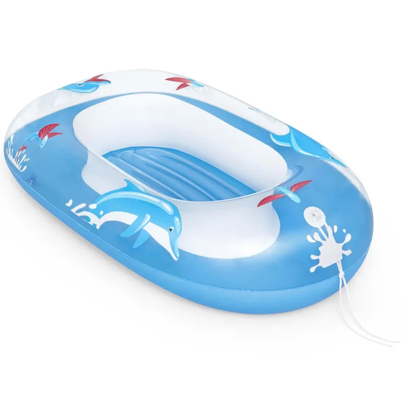 Ponton plażowy delfin 102 x 69 cm, kolorowy materac do wody Bestway 34037