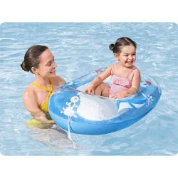 Ponton plażowy delfin 102 x 69 cm, świetny na plażę i basen Bestway 34037