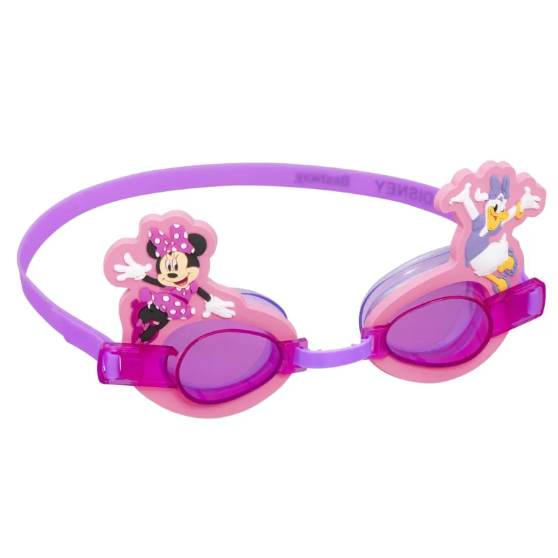 Okularki Minnie do pływania, idealne do zabawy w basenie lub na plaży