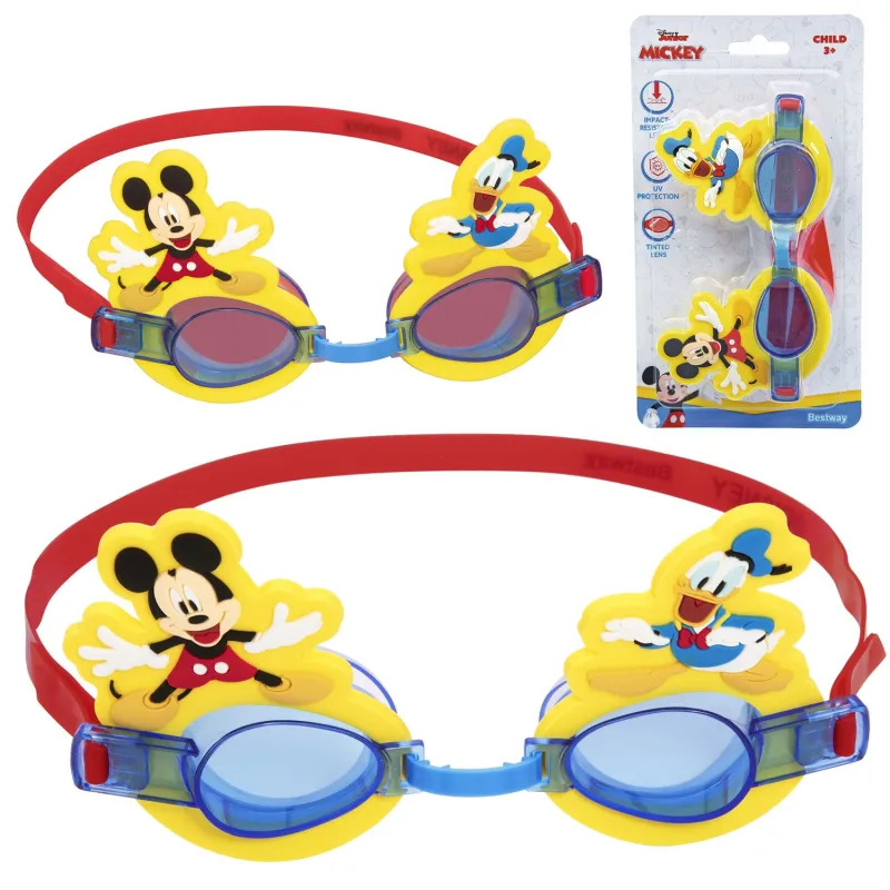 Okularki do pływania Mickey dla dzieci, kolorowe, dmuchane akcesoria wodne