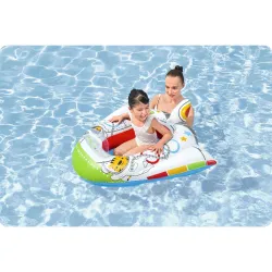 Pontonik plażowy w kształcie statku kosmicznego, świetny do ogrodu i na plażę