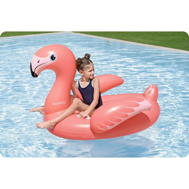 Flamingowy materac dmuchany dla dzieci 138 x 107 cm Bestway 41525