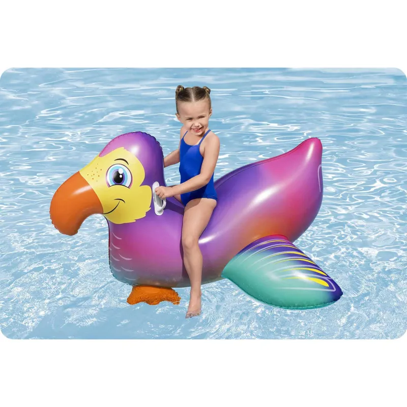 Dmuchany materac do pływania tukan 141cm, świetny do zabaw w wodzie dla dzieci