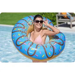 Idealne do zabawy w ogrodzie lub na basenie, niebieskie koło 107cm