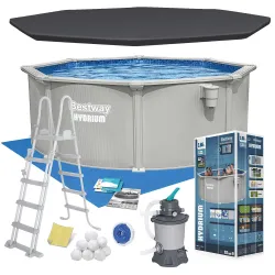 Całoroczny basen ogrodowy 366 x 122 cm z panelami Bestway 56574