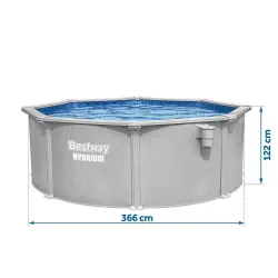 Basen ogrodowy idealny do relaksu w ogrodzie 366 x 122 cm Bestway 56574