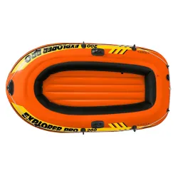 Ponton Explorer PRO 200, dmuchany ponton w kolorze niebieskim, idealny do zabawy na wodzie