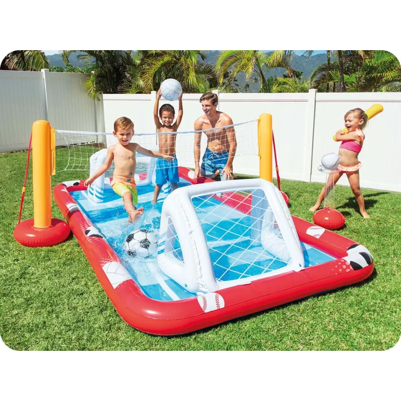 Idealny do zabawy w ogrodzie plac zabaw Arena Sportowa Intex 57147 dla dzieci