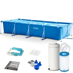 Basen stelażowy 450x220x84cm 10w1 Intex 28274 z mocnej konstrukcji, idealny do ogrodu