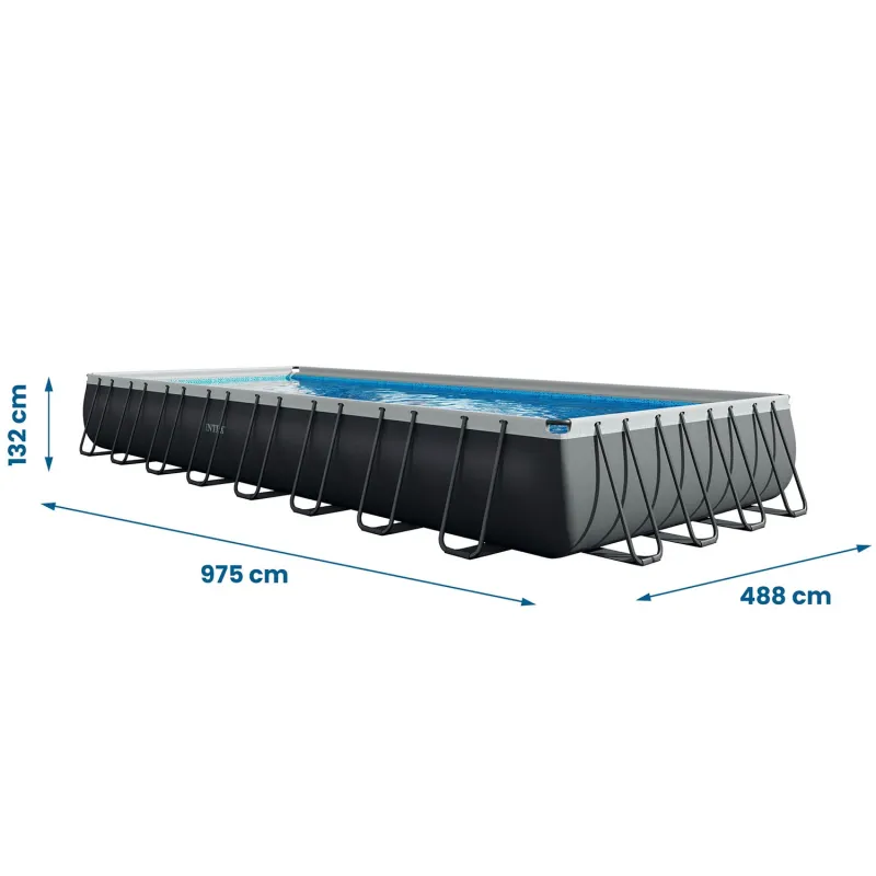 Basen ogrodowy 975 x 488 x 132 cm, idealny do relaksu w ogrodzie