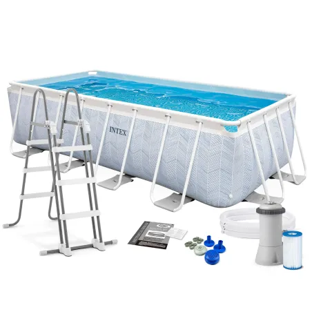 Basen stelażowy 400 x 200 x 100 cm, idealny do ogrodu i relaksu latem