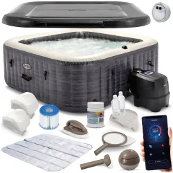 Dmuchane SPA z hydromasażem 4 osobowe INTEX 28450 + Generator chloru