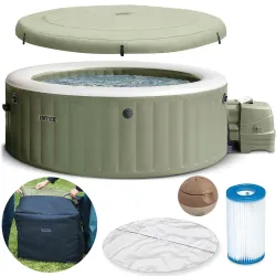Dmuchane SPA z hydromasażem dla 4 osób, idealne na relaks w ogrodzie