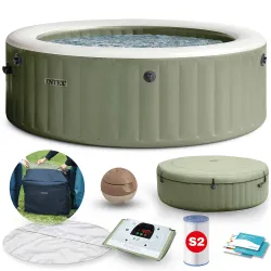 Dmuchane SPA z hydromasażem dla 6 osób, idealne do relaksu w ogrodzie