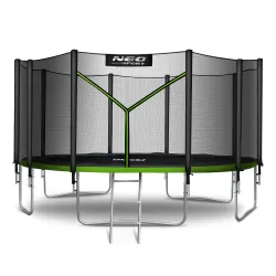 Trampolina ogrodowa 15ft/465cm z siatką zewnętrzną i drabinką Neo-Sport