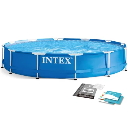 Basen stelażowy 366 x 76 cm INTEX 28210, idealny do ogrodu, łatwy w montażu