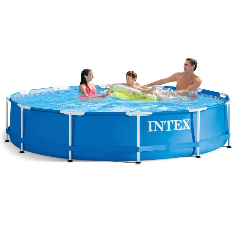 Basen stelażowy INTEX 28210, niebieski kolor, doskonały na lato