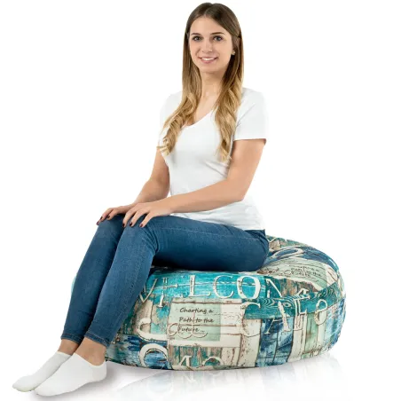 Okrągła Poducha Monaco 90 cm Premium Wzory | Italpouf
