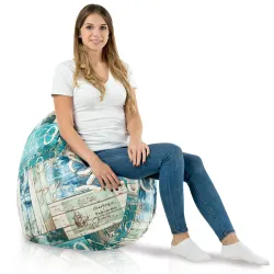 Okrągła Poducha Monaco 90 cm Premium Wzory | Italpouf