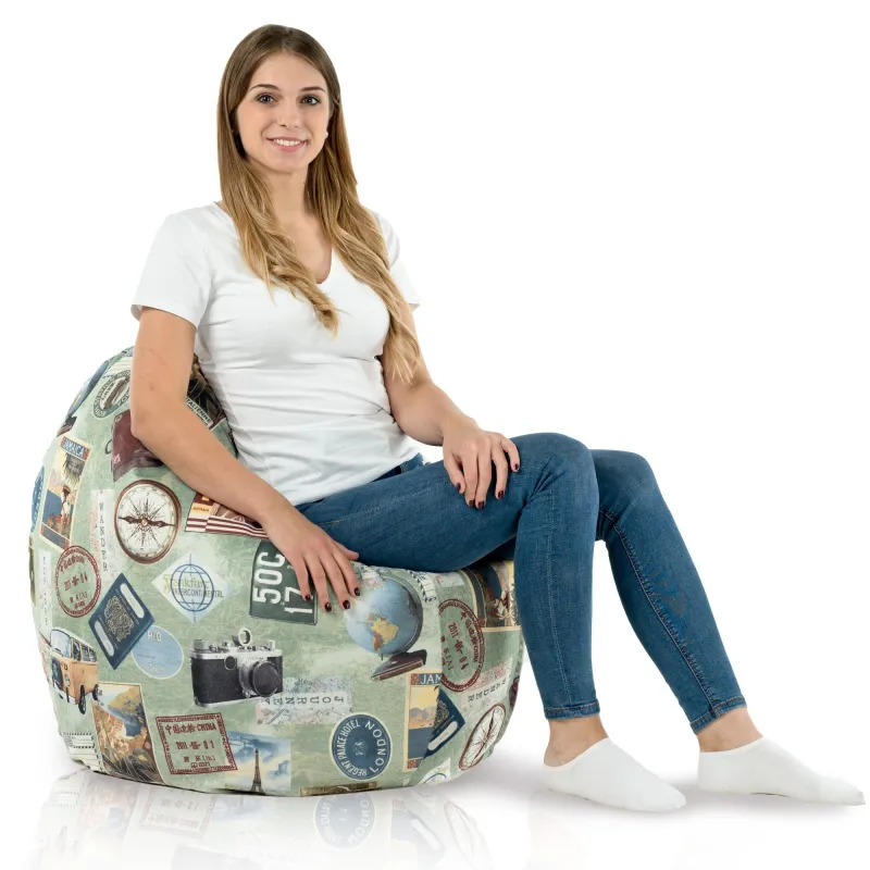 Okrągła Poducha Monaco 90 cm Premium Wzory | Italpouf