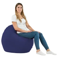 Okrągła Poducha Monaco 90 cm Ekoskóra Granat | Italpouf