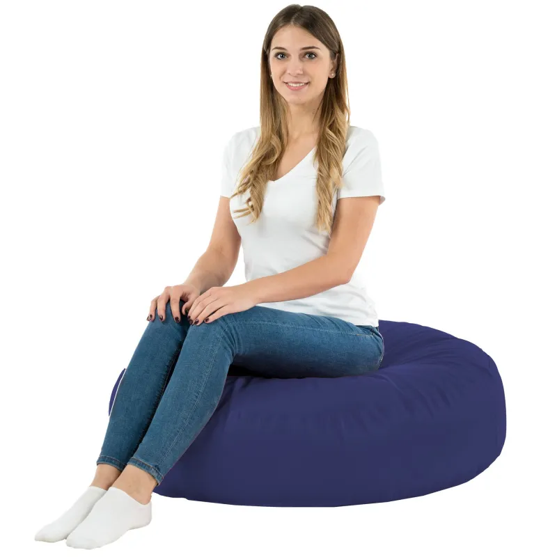 Okrągła Poducha Monaco 90 cm Ekoskóra Granat | Italpouf