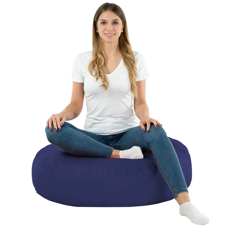 Okrągła Poducha Monaco 90 cm Ekoskóra Granat | Italpouf