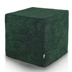 Pufa Kostka Cubo Solid 40x40x40 Boucle Ciemnozielona | Italpouf