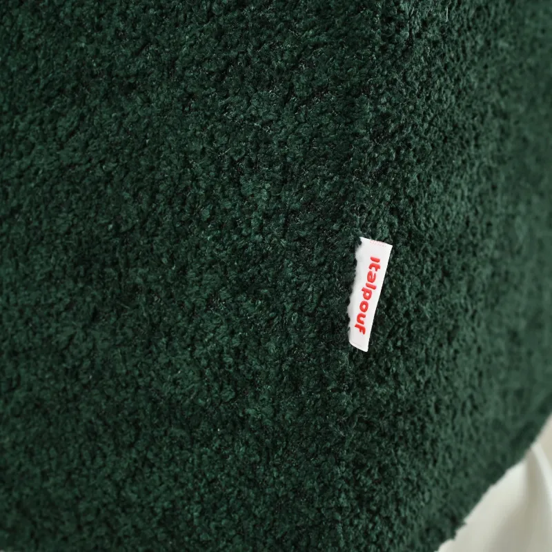 Pufa Kostka Cubo Solid 40x40x40 Boucle Ciemnozielona | Italpouf