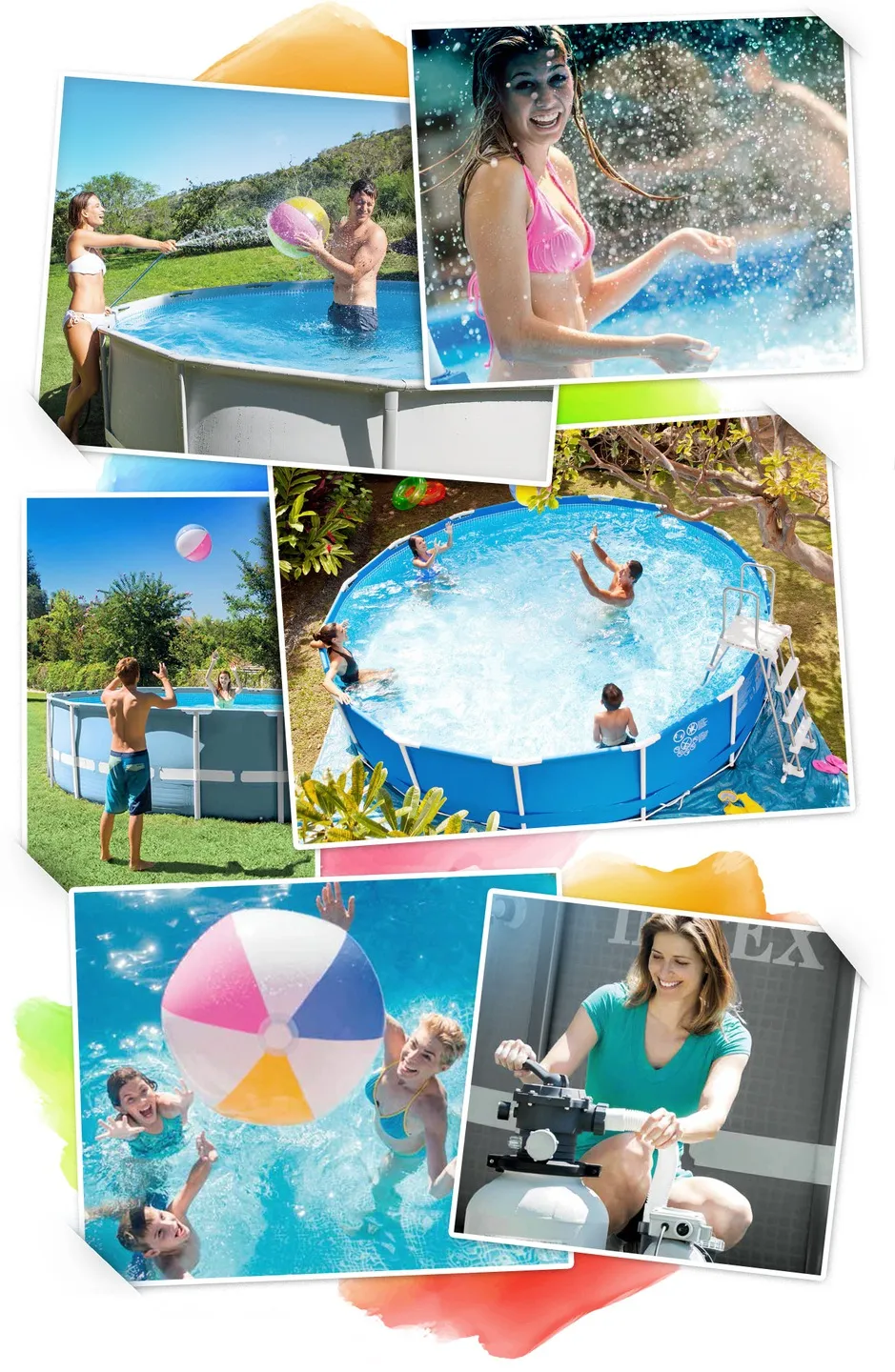Basen ogrodowy stelażowy 549 x 274 x 132 cm 11w1 INTEX 26356 - 12