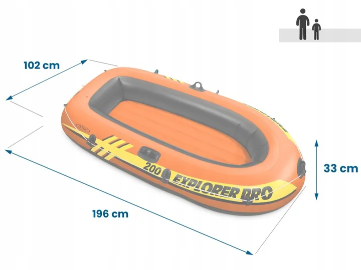 Ponton Explorer PRO 200 196 x 102 x 33 cm INTEX 58356 - 4