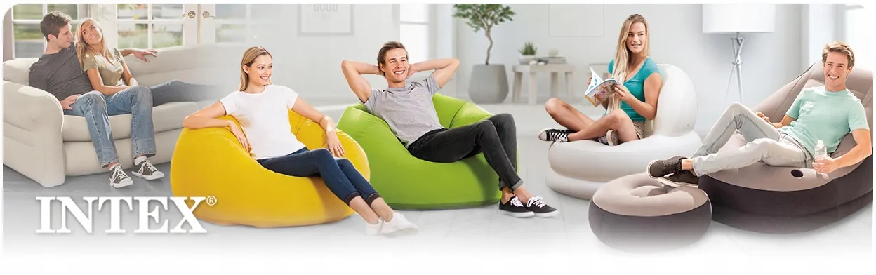 Fotel dmuchany + podnóżek 130 x 99 x 76 cm INTEX 68564